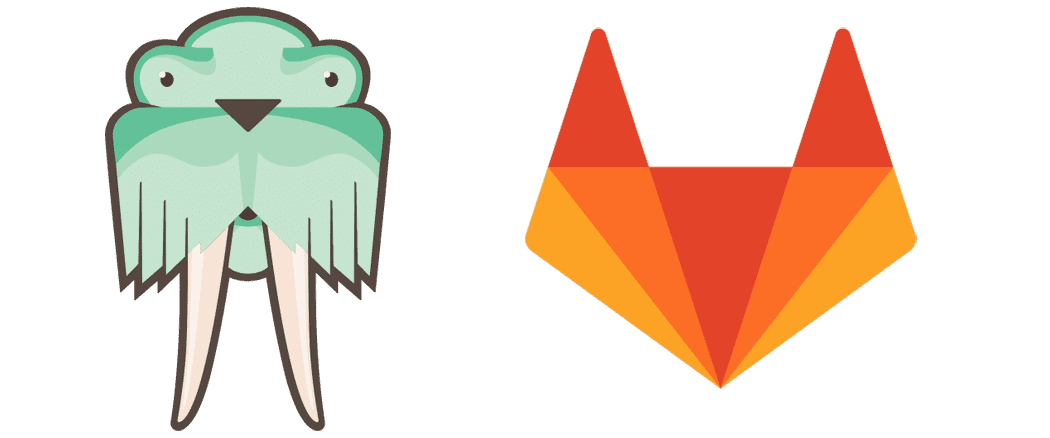 Surge.sh and Gitlab Logos